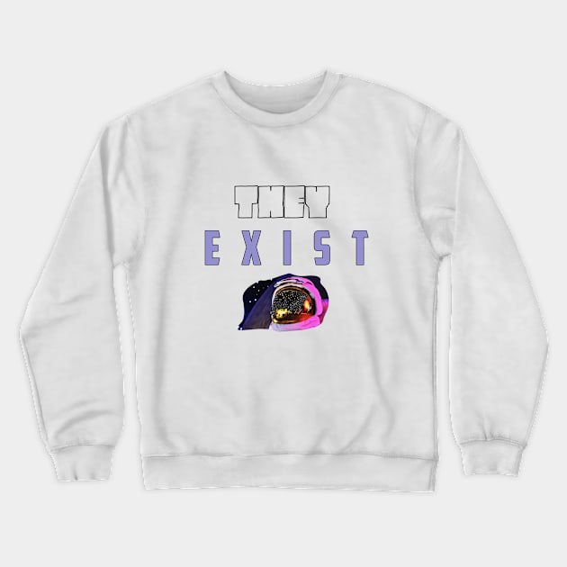 Hard to Keep a Secret - Funny Memes Astronaut Themed Alien Reference | Space and Time | Where Is Proof? Crewneck Sweatshirt by abstracted